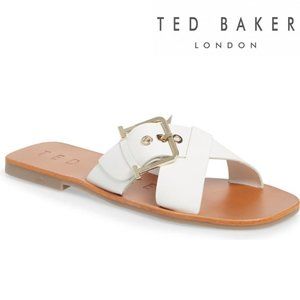 NEW TED BAKER Joseei buckle-embellished leather sandals 6.5 and 7.5